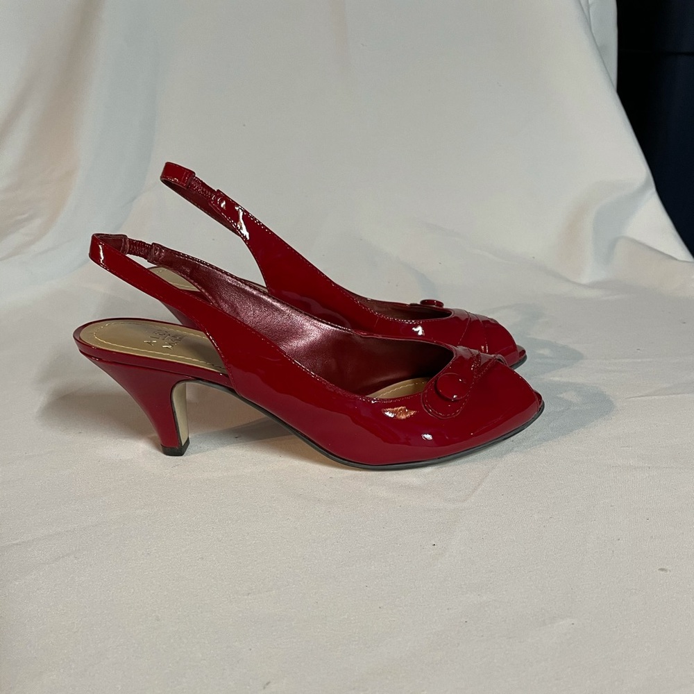 Alex Marie Dove Kitten Heel Sling Back Shoes - Picture 2 of 4